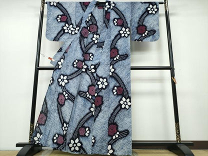 平和屋着物∴夏物 浴衣 有松鳴海絞り 舞花文 綿 逸品 CABB6702ng