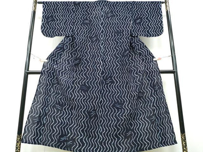 平和屋着物∴夏物 浴衣 有松鳴海絞り 流水松葉散らし 綿 逸品 CABB6703ng