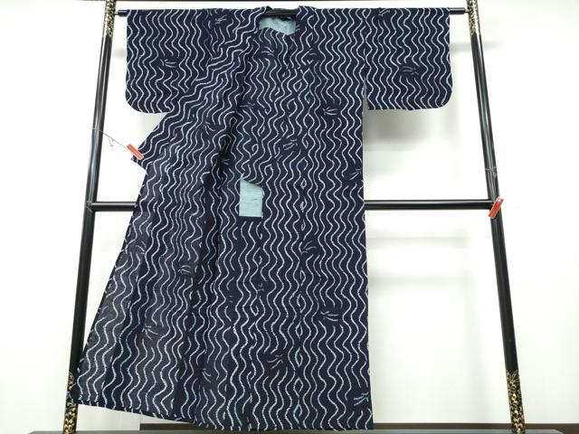 平和屋着物∴夏物 浴衣 有松鳴海絞り 流水松葉散らし 綿 逸品 CABB6703ng