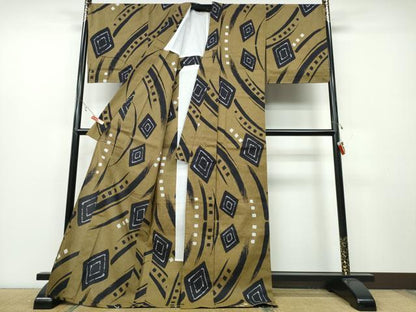平和屋着物∴夏物 浴衣 色紙吉祥文 綿 逸品 未使用 CABB6704ng