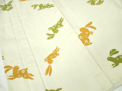 平和屋着物∴夏物 浴衣 花兎 綿 逸品 CABB6705ng