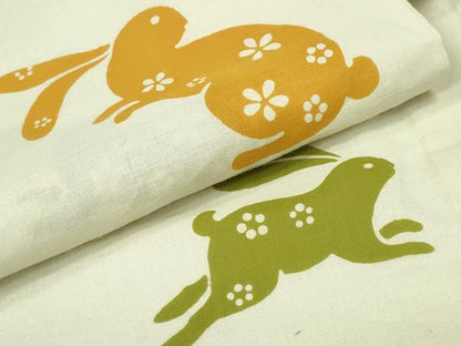 平和屋着物∴夏物 浴衣 花兎 綿 逸品 CABB6705ng
