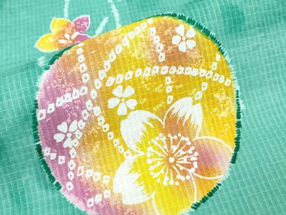平和屋着物∴夏物 浴衣 綿紅梅 毬花文 綿 逸品 CABB6707ng