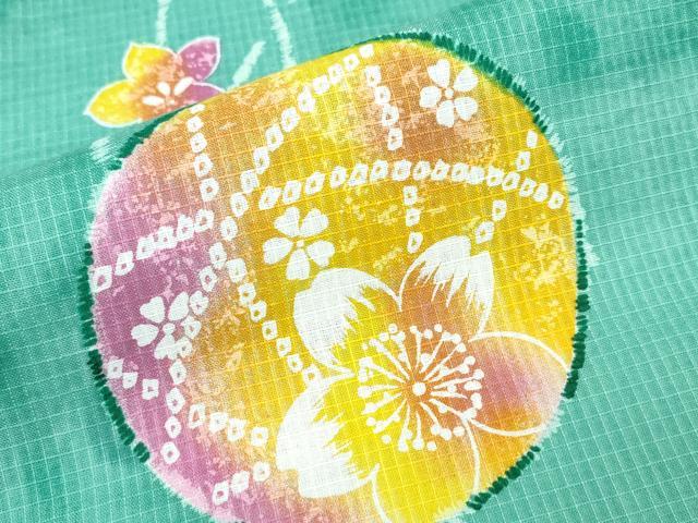 平和屋着物∴夏物 浴衣 綿紅梅 毬花文 綿 逸品 CABB6707ng