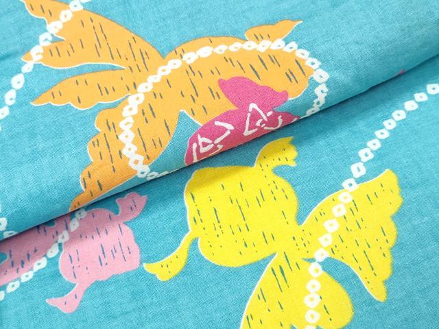 平和屋着物∴夏物 浴衣 金魚 流水文 綿 逸品 CABB6714ng