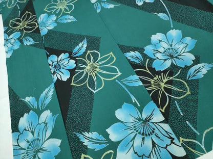 平和屋着物∴夏物 浴衣 舞花文 綿 逸品 CABB6716ng
