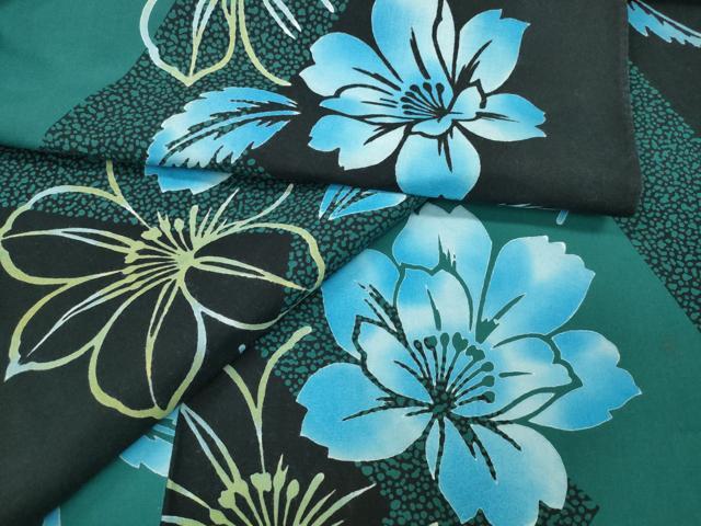 平和屋着物∴夏物 浴衣 舞花文 綿 逸品 CABB6716ng