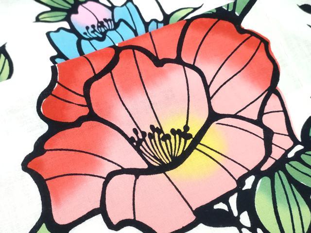 平和屋着物∴夏物　浴衣　枝花文　綿　逸品　CABB6718ng