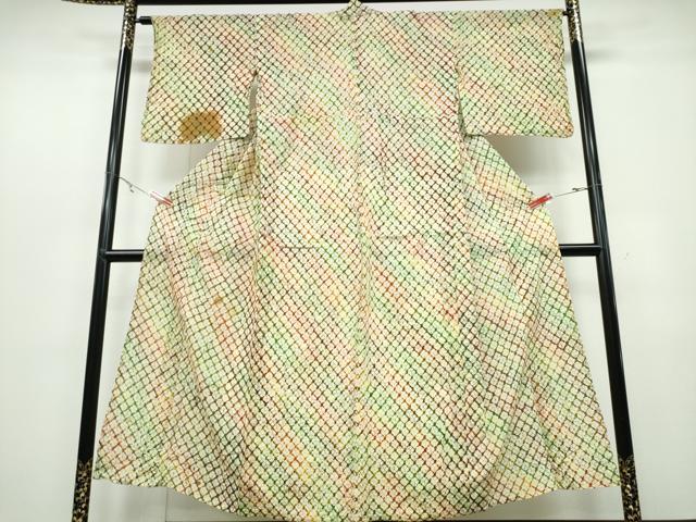 平和屋着物∴夏物 浴衣 有松鳴海絞り 蜘蛛絞り 霞文 綿 逸品 CABB6726ng