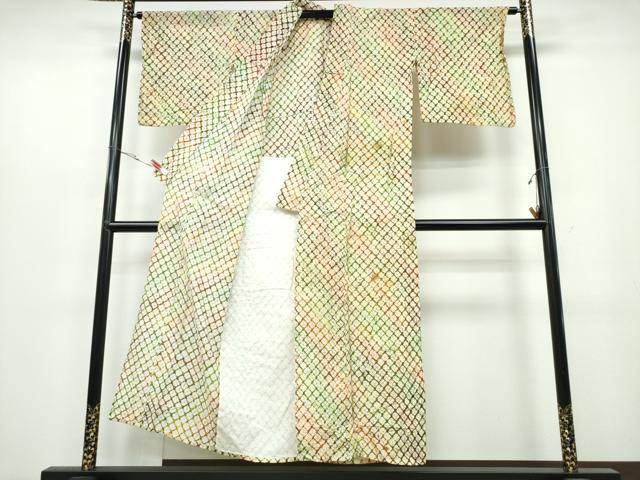 平和屋着物∴夏物 浴衣 有松鳴海絞り 蜘蛛絞り 霞文 綿 逸品 CABB6726ng