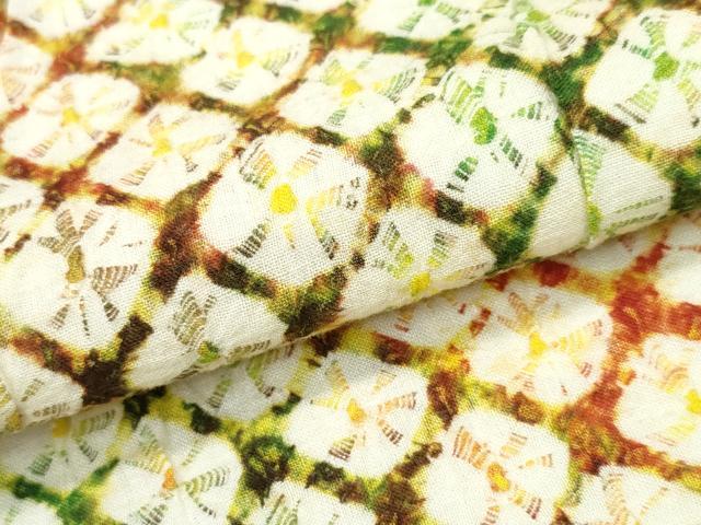 平和屋着物∴夏物 浴衣 有松鳴海絞り 蜘蛛絞り 霞文 綿 逸品 CABB6726ng