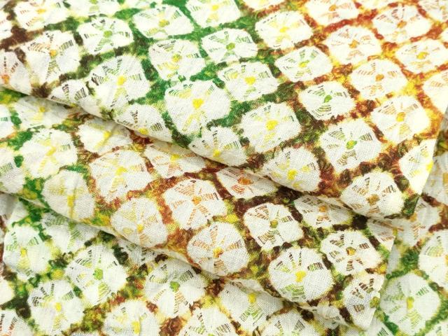 平和屋着物∴夏物 浴衣 有松鳴海絞り 蜘蛛絞り 霞文 綿 逸品 CABB6726ng