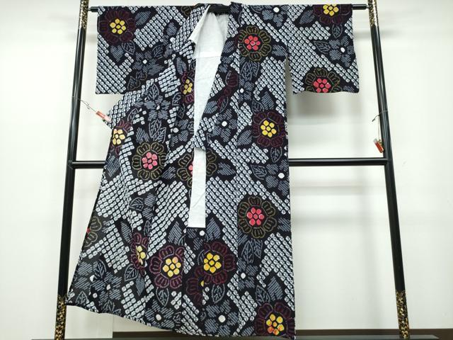 平和屋着物∴夏物 浴衣 有松鳴海絞り 舞花文 綿 逸品 CABB6730ng
