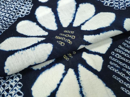 平和屋着物∴夏物　浴衣　有松鳴海絞り　舞菊文　綿　逸品　CABB6732ng