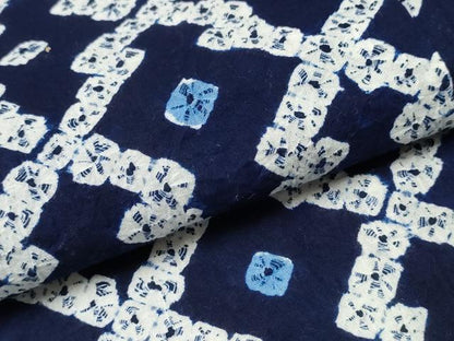平和屋着物∴夏物 浴衣 有松鳴海絞り 松皮菱吉祥文 綿 逸品 CABB6735ng