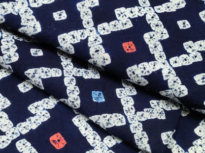 平和屋着物∴夏物 浴衣 有松鳴海絞り 松皮菱吉祥文 綿 逸品 CABB6735ng