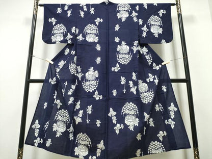 平和屋着物∴夏物 浴衣 唐子遊び 綿 逸品 CABB6748ng