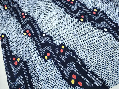 平和屋着物∴夏物 浴衣 有松鳴海絞り 流水丸文 綿 逸品 CABB6751ng