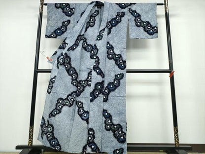 平和屋着物∴夏物 浴衣 有松鳴海絞り 松葉散らし文様 綿 逸品 CABB6757ng