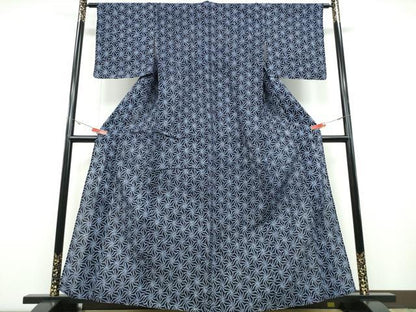平和屋着物∴夏物 浴衣 有松鳴海絞り 麻の葉文様 綿 逸品 CABB6761ng