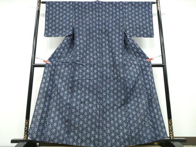 平和屋着物∴夏物 浴衣 有松鳴海絞り 麻の葉文様 綿 逸品 CABB6761ng