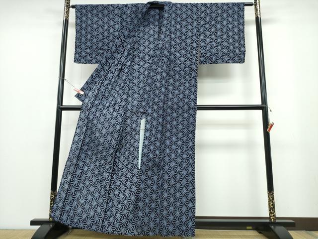 平和屋着物∴夏物 浴衣 有松鳴海絞り 麻の葉文様 綿 逸品 CABB6761ng