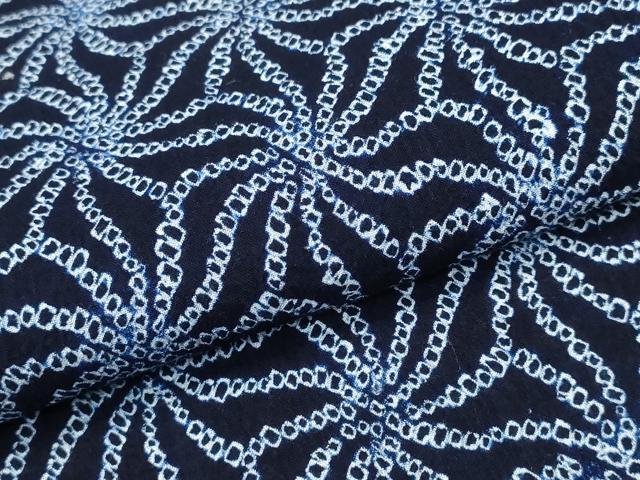平和屋着物∴夏物 浴衣 有松鳴海絞り 麻の葉文様 綿 逸品 CABB6761ng