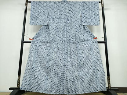 平和屋着物∴夏物　浴衣　有松鳴海絞り　蜘蛛絞り　綿　逸品　CABB6765ng