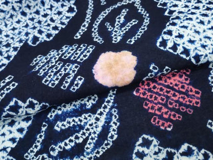 平和屋着物∴夏物 浴衣 有松鳴海絞り 花唐草文 綿 逸品 CABB6767ng