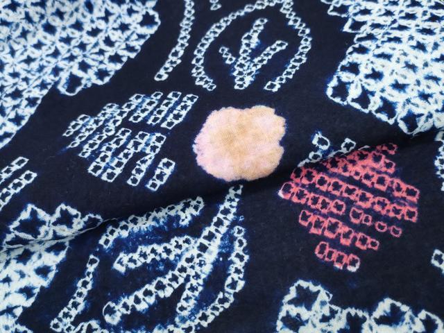 平和屋着物∴夏物 浴衣 有松鳴海絞り 花唐草文 綿 逸品 CABB6767ng