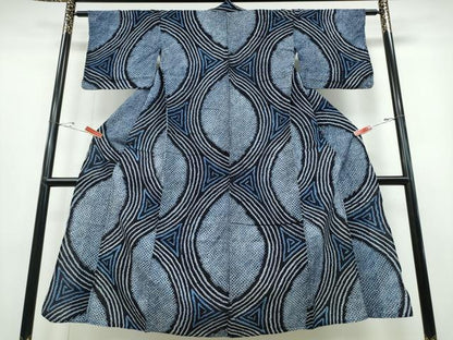平和屋着物∴夏物 浴衣 有松鳴海絞り 吉祥文 綿 逸品 CABB6771ng