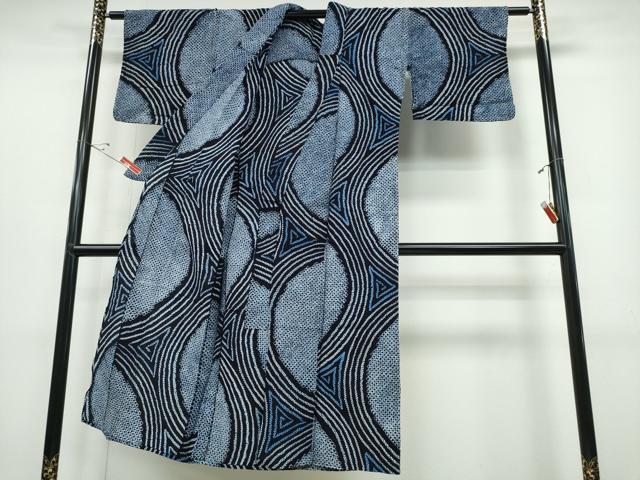 平和屋着物∴夏物 浴衣 有松鳴海絞り 吉祥文 綿 逸品 CABB6771ng