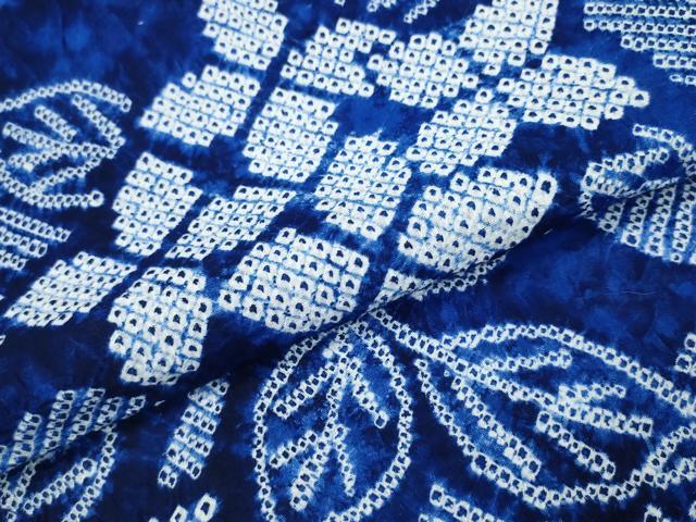 平和屋着物∴夏物　浴衣　有松鳴海絞り　紫陽花　綿　逸品　未使用　CABB6774ng