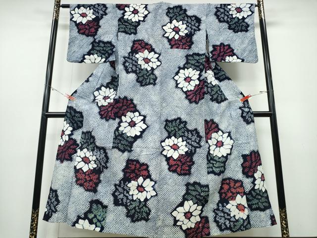 平和屋着物∴夏物 浴衣 有松鳴海絞り 舞花文 綿 逸品 CABB6783ng