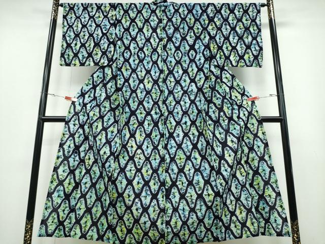 平和屋着物∴夏物　浴衣　有松鳴海絞り　霞網目文　綿　逸品　未使用　CABB6787ng