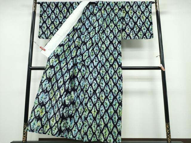 平和屋着物∴夏物　浴衣　有松鳴海絞り　霞網目文　綿　逸品　未使用　CABB6787ng