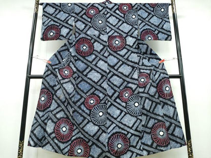 平和屋着物∴夏物 浴衣 有松鳴海絞り 舞菊文 綿 逸品 CABB6788ng