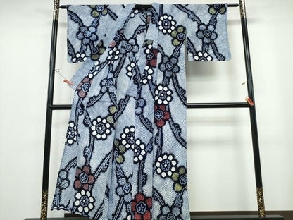 平和屋着物∴夏物 浴衣 有松鳴海絞り 花唐草文 綿 逸品 CABB6791ng