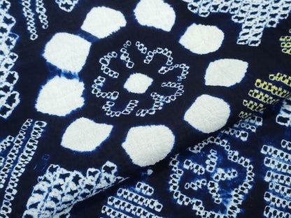 平和屋着物∴夏物 浴衣 有松鳴海絞り 花唐草文 綿 逸品 CABB6791ng