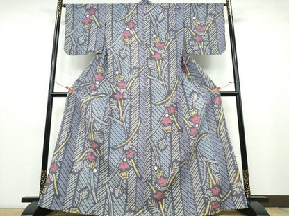 平和屋着物∴夏物 浴衣 有松鳴海絞り 草木花間道 綿 逸品 CABB6792ng
