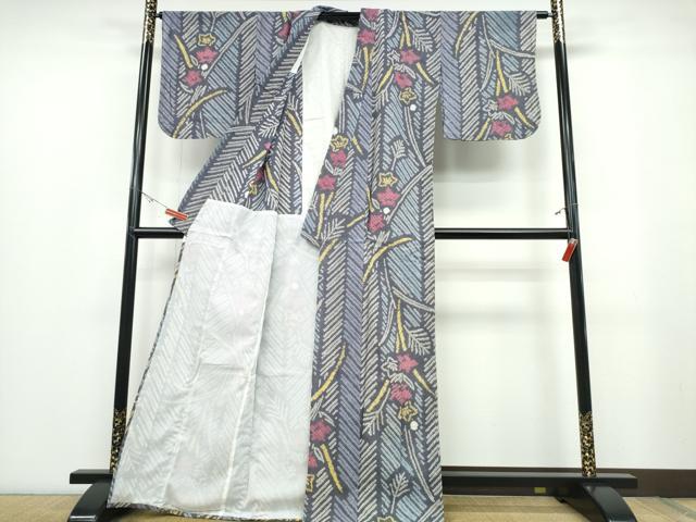 平和屋着物∴夏物 浴衣 有松鳴海絞り 草木花間道 綿 逸品 CABB6792ng