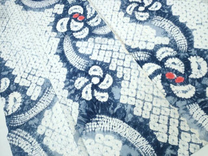 平和屋着物∴夏物 浴衣 有松鳴海絞り 捻じ花文 綿 逸品 未使用 CABB6794ng