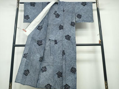 平和屋着物∴夏物 浴衣 有松鳴海絞り 桔梗 綿 逸品 CABB6796ng