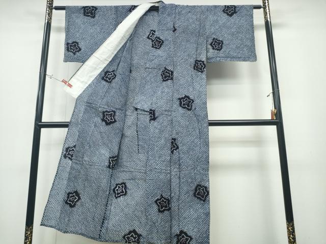平和屋着物∴夏物 浴衣 有松鳴海絞り 桔梗 綿 逸品 CABB6796ng