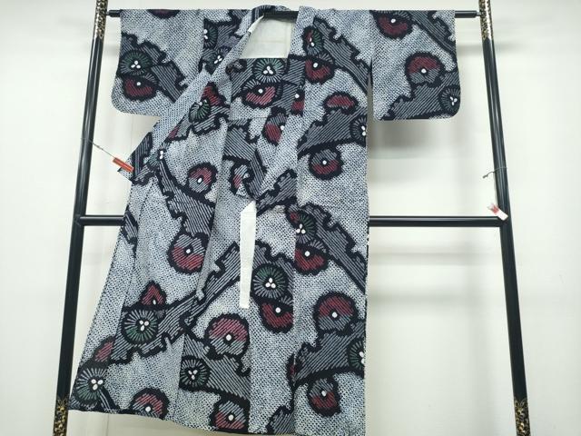 平和屋着物∴夏物 浴衣 有松鳴海絞り 雪芝舞花松葉 綿 逸品 CABB6800ng