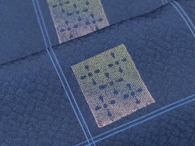 平和屋着物▼上質な小紋　市松吉祥文　金彩　正絹　逸品　CABB6830th