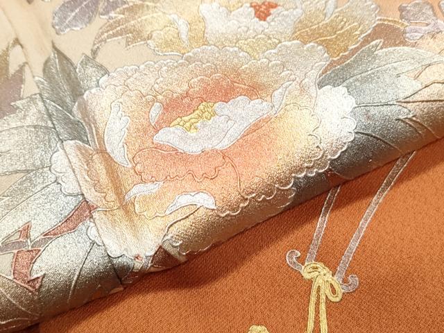 平和屋着物●金彩友禅　卓越技能者・名工・和田光正　訪問着　花車文　暈し染め　金銀彩　正絹　逸品　CABB6855th