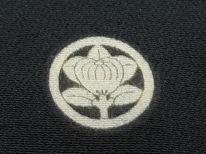 平和屋着物▼豪華黒留袖 駒刺繍 鴛鴦花文 正絹 逸品 CABB7050th