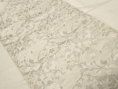 平和屋着物●本場筑前博多織 八寸名古屋帯 更紗花鳥文 正絹 逸品 CABB7205dy