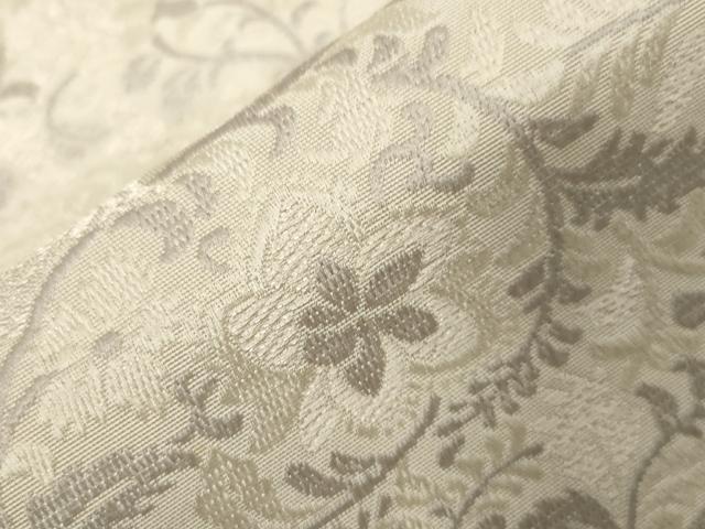 平和屋着物●本場筑前博多織 八寸名古屋帯 更紗花鳥文 正絹 逸品 CABB7205dy